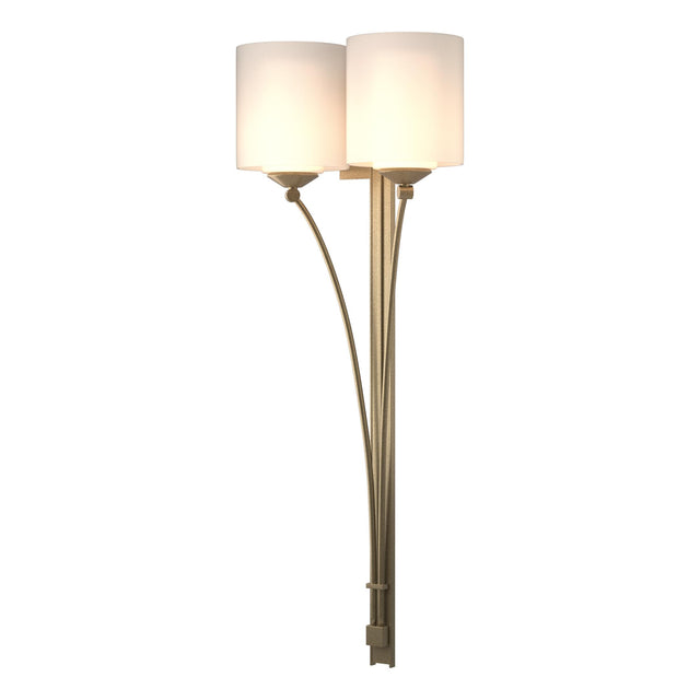 Hubbardton Forge 2008 Soft Gold Opal Glass (GG) Formae Contemporary 2 Light Sconce