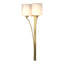 Hubbardton Forge 2008 Modern Brass Opal Glass (GG) Formae Contemporary 2 Light Sconce