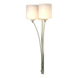 Hubbardton Forge 2008 Sterling Opal Glass (GG) Formae Contemporary 2 Light Sconce