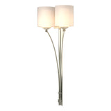 Hubbardton Forge 2008 Sterling Opal Glass (GG) Formae Contemporary 2 Light Sconce