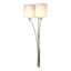 Hubbardton Forge 2008 Sterling Opal Glass (GG) Formae Contemporary 2 Light Sconce