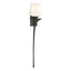Hubbardton Forge 2010 Dark Smoke Opal Glass (GG) Right Antasia Single Glass 1 Light Sconce