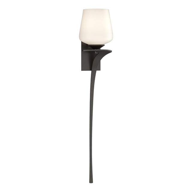 Hubbardton Forge 2010 Oil Rubbed Bronze Opal Glass (GG) Right Antasia Single Glass 1 Light Sconce