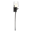 Hubbardton Forge 2010 Black Clear Glass with Opal Diffuser (ZU) Right Antasia Double Glass 1 Light Sconce