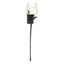 Hubbardton Forge 2010 Black Clear Glass with Opal Diffuser (ZU) Right Antasia Double Glass 1 Light Sconce