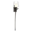 Hubbardton Forge 2010 Oil Rubbed Bronze Clear Glass with Opal Diffuser (ZU) Right Antasia Double Glass 1 Light Sconce