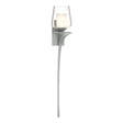 Hubbardton Forge 2010 Vintage Platinum Clear Glass with Opal Diffuser (ZU) Right Antasia Double Glass 1 Light Sconce