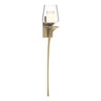Hubbardton Forge 2010 Modern Brass Clear Glass with Opal Diffuser (ZU) Right Antasia Double Glass 1 Light Sconce
