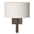 Hubbardton Forge 2010 Bronze Flax Shade (SE) Beacon Hall Oval Drum Shade Sconce