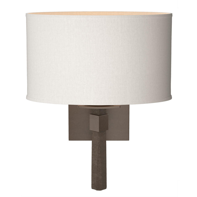 Hubbardton Forge 2010 Bronze Flax Shade (SE) Beacon Hall Oval Drum Shade Sconce