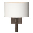 Hubbardton Forge 2010 Bronze Natural Anna Shade (SF) Beacon Hall Oval Drum Shade Sconce