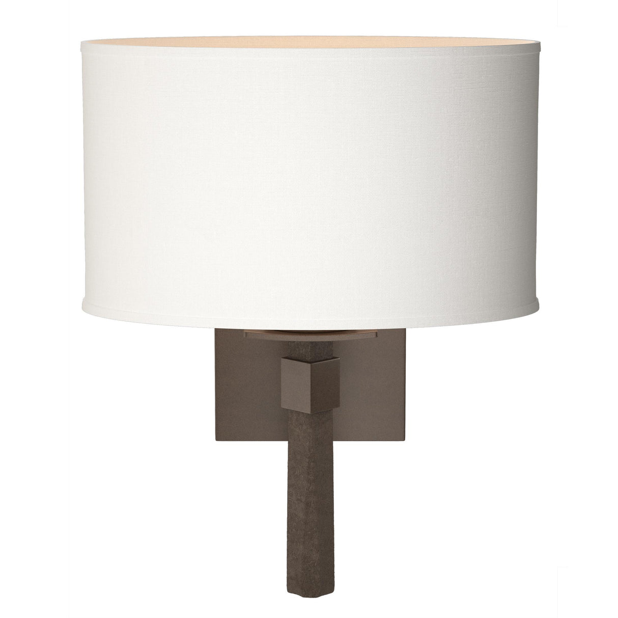 Hubbardton Forge 2010 Bronze Natural Anna Shade (SF) Beacon Hall Oval Drum Shade Sconce