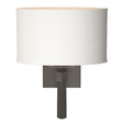 Hubbardton Forge 2010 Dark Smoke Natural Anna Shade (SF) Beacon Hall Oval Drum Shade Sconce