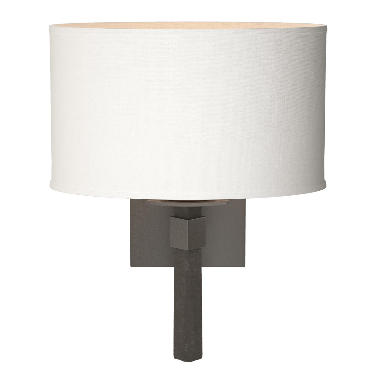 Hubbardton Forge 2010 Dark Smoke Natural Anna Shade (SF) Beacon Hall Oval Drum Shade Sconce