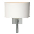 Hubbardton Forge 2010 Vintage Platinum Natural Anna Shade (SF) Beacon Hall Oval Drum Shade Sconce