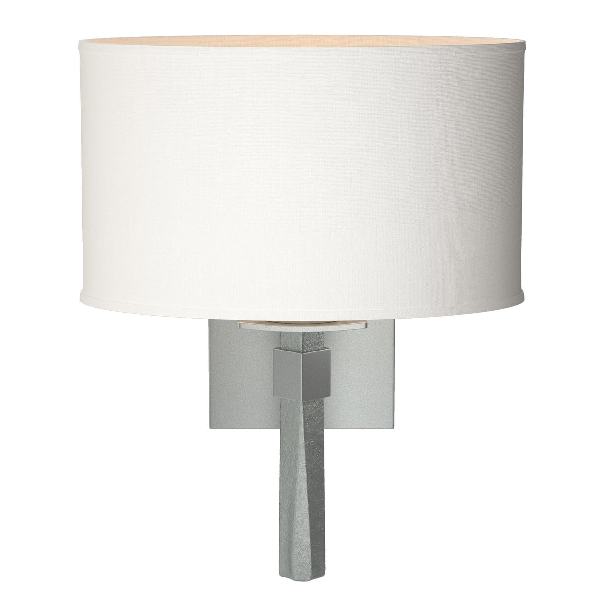 Hubbardton Forge 2010 Vintage Platinum Natural Anna Shade (SF) Beacon Hall Oval Drum Shade Sconce