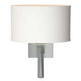Hubbardton Forge 2010 Vintage Platinum Natural Anna Shade (SF) Beacon Hall Oval Drum Shade Sconce