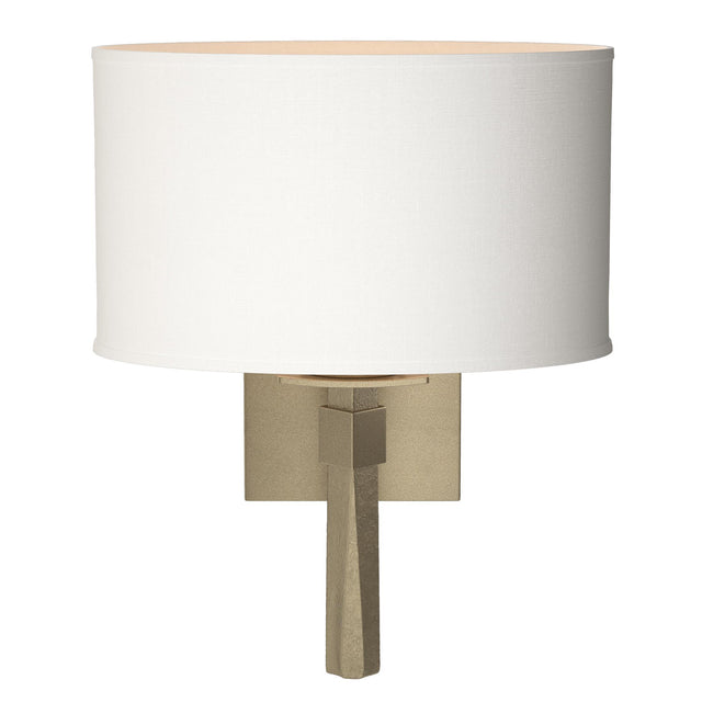 Hubbardton Forge 2010 Soft Gold Natural Anna Shade (SF) Beacon Hall Oval Drum Shade Sconce