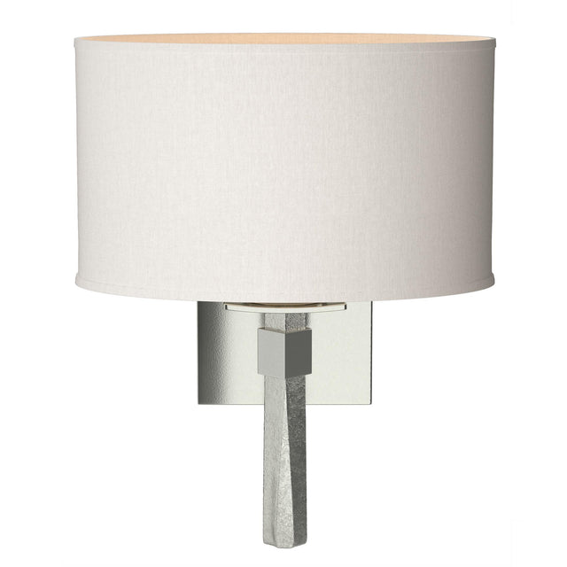 Hubbardton Forge 2010 Sterling Flax Shade (SE) Beacon Hall Oval Drum Shade Sconce