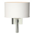 Hubbardton Forge 2010 Sterling Natural Anna Shade (SF) Beacon Hall Oval Drum Shade Sconce