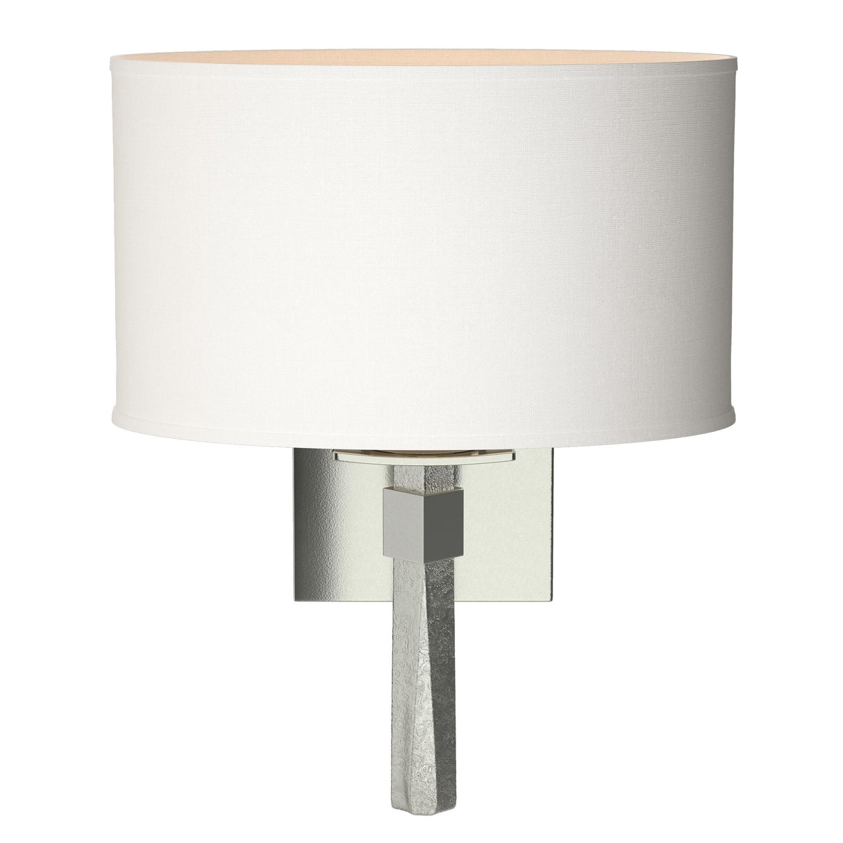 Hubbardton Forge 2010 Sterling Natural Anna Shade (SF) Beacon Hall Oval Drum Shade Sconce