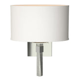 Hubbardton Forge 2010 Sterling Natural Anna Shade (SF) Beacon Hall Oval Drum Shade Sconce