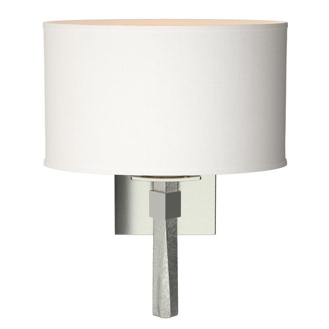Hubbardton Forge 2010 Sterling Natural Anna Shade (SF) Beacon Hall Oval Drum Shade Sconce