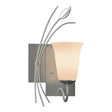 Hubbardton Forge 2003 Vintage Platinum Opal Glass (GG) Left Forged Leaf Sconce