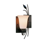 Hubbardton Forge 2003 Dark Smoke Opal Glass (GG) Right Forged Leaf Sconce