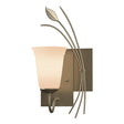 Hubbardton Forge 2003 Soft Gold Opal Glass (GG) Right Forged Leaf Sconce