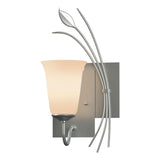 Hubbardton Forge 2003 Vintage Platinum Opal Glass (GG) Right Forged Leaf Sconce
