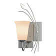 Hubbardton Forge 2003 Sterling Opal Glass (GG) Right Forged Leaf Sconce