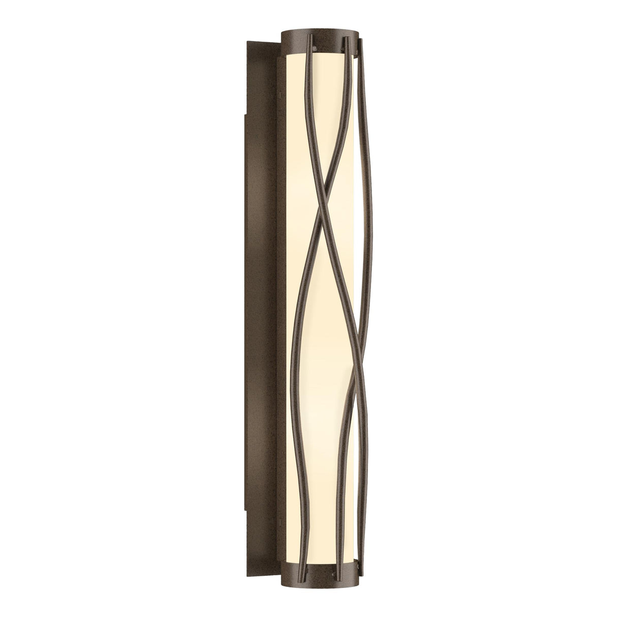 Hubbardton Forge 2015 Bronze Opal Glass (GG) Twine Sconce
