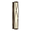 Hubbardton Forge 2015 Bronze Opal Glass (GG) Twine Sconce