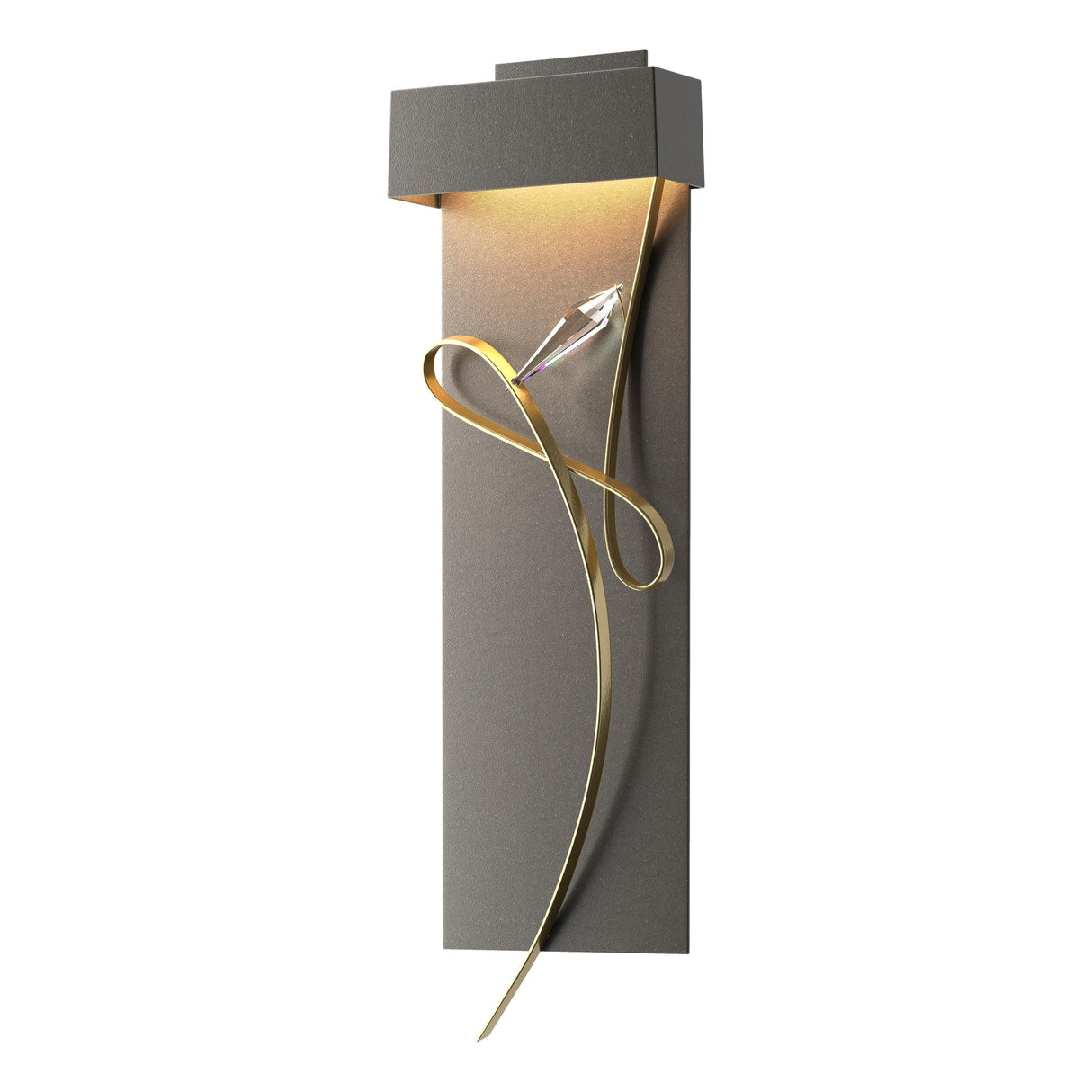 Hubbardton Forge 2017 Dark Smoke Modern Brass Rhapsody LED Sconce