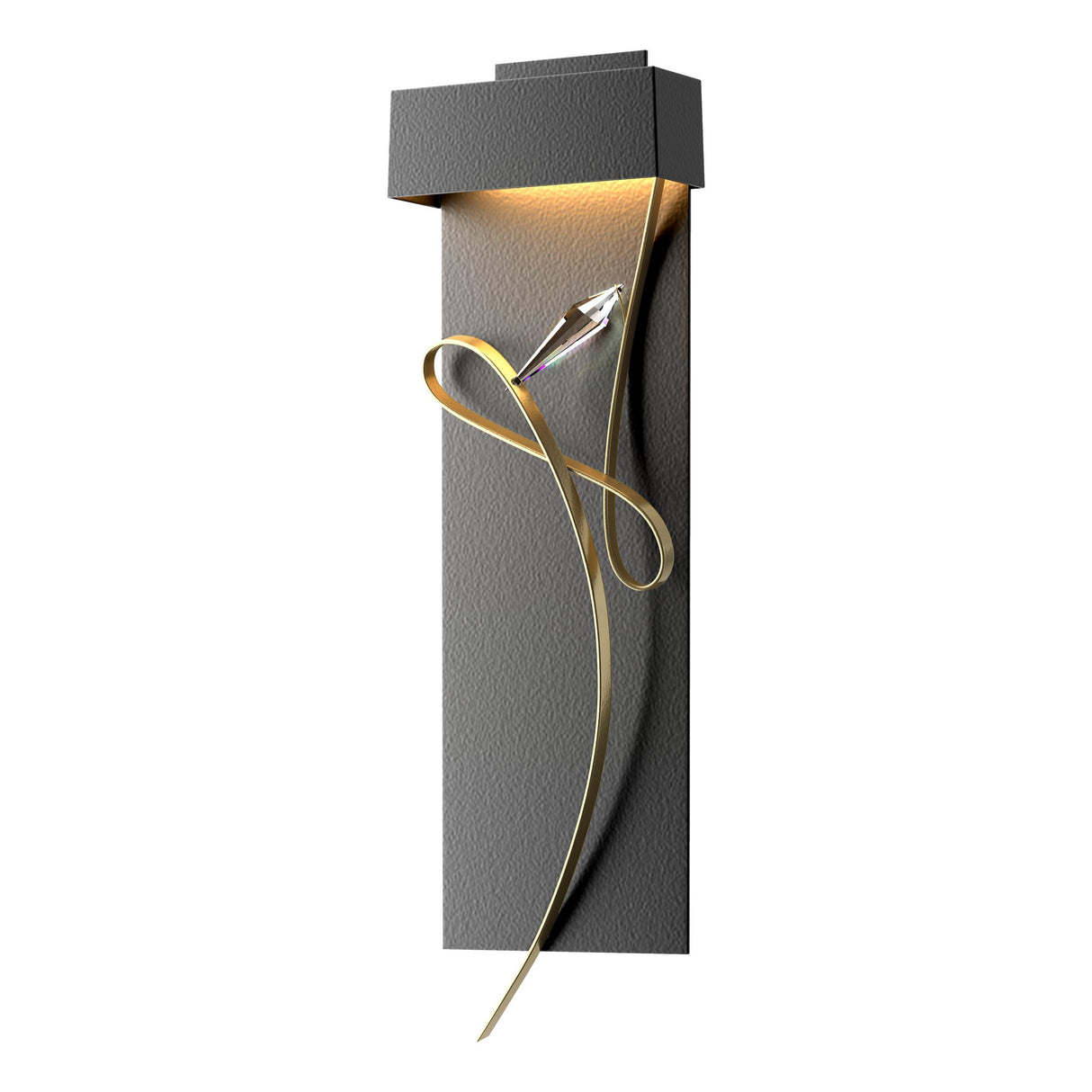 Hubbardton Forge 2017 Black Modern Brass Rhapsody LED Sconce