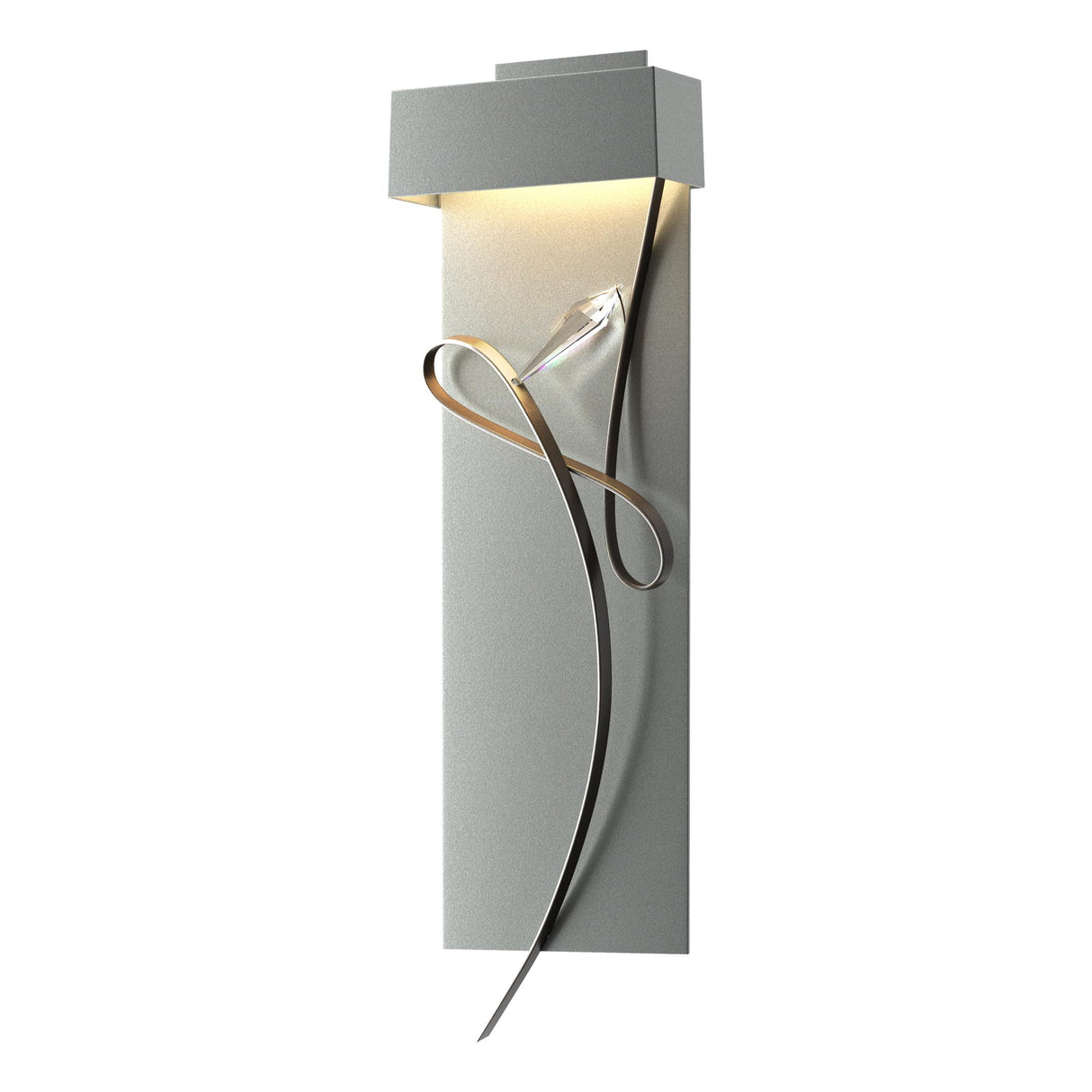 Hubbardton Forge 2017 Vintage Platinum Dark Smoke Rhapsody LED Sconce