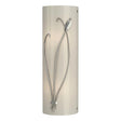 Hubbardton Forge 2004 Sterling Ivory Art Glass (CC) Left Forged Leaf and Stem Sconce