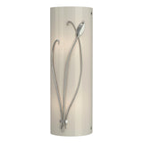 Hubbardton Forge 2004 Sterling Ivory Art Glass (CC) Left Forged Leaf and Stem Sconce
