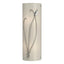 Hubbardton Forge 2004 Sterling Ivory Art Glass (CC) Left Forged Leaf and Stem Sconce