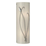 Hubbardton Forge 2004 Sterling Ivory Art Glass (CC) Right Forged Leaf and Stem Sconce