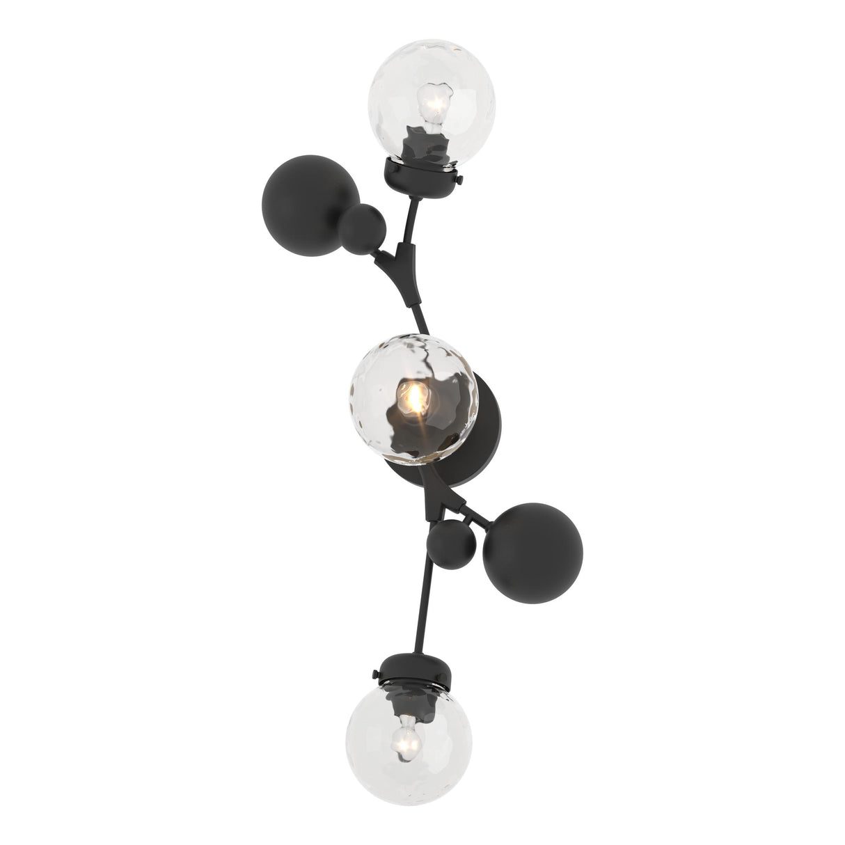 Hubbardton Forge 2019 Black Water Glass (LL) Sprig Sconce