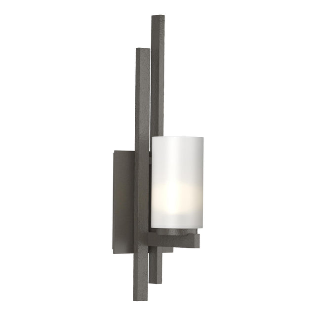 Hubbardton Forge 2010 Oil Rubbed Bronze Opal Glass (GG) Left Ondrian 1 Light Sconce