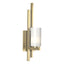 Hubbardton Forge 2010 Modern Brass Opal Glass (GG) Left Ondrian 1 Light Sconce