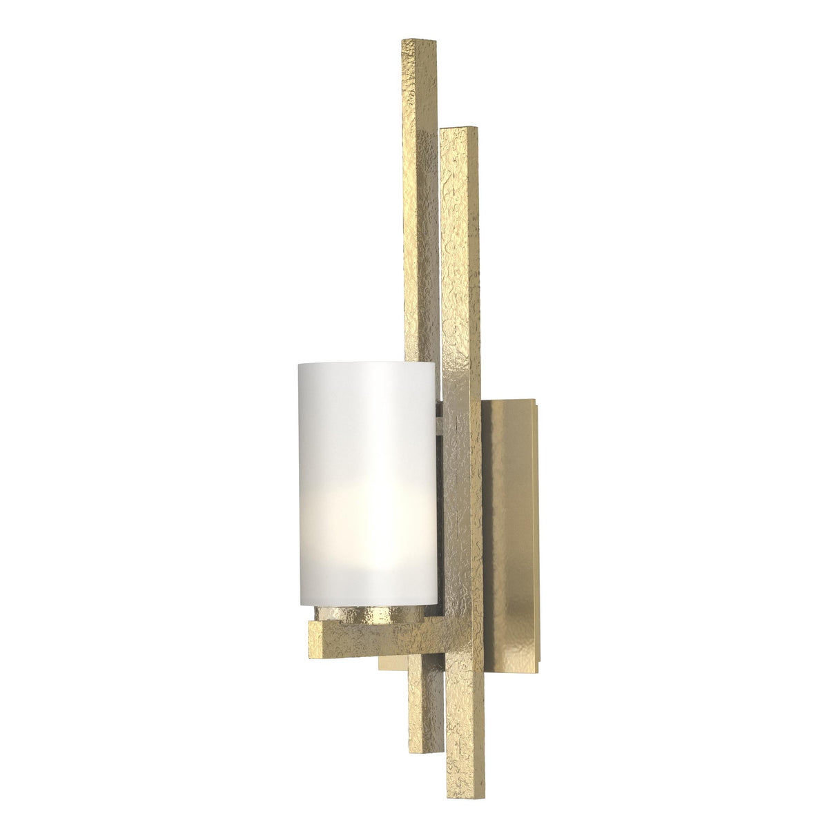 Hubbardton Forge 2010 Modern Brass Opal Glass (GG) Right Ondrian 1 Light Sconce