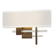 Hubbardton Forge 2014 Bronze Vintage Platinum Flax Shade (SE) Cosmo Sconce