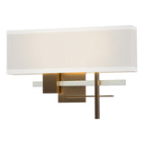 Hubbardton Forge 2014 Bronze Vintage Platinum Flax Shade (SE) Cosmo Sconce