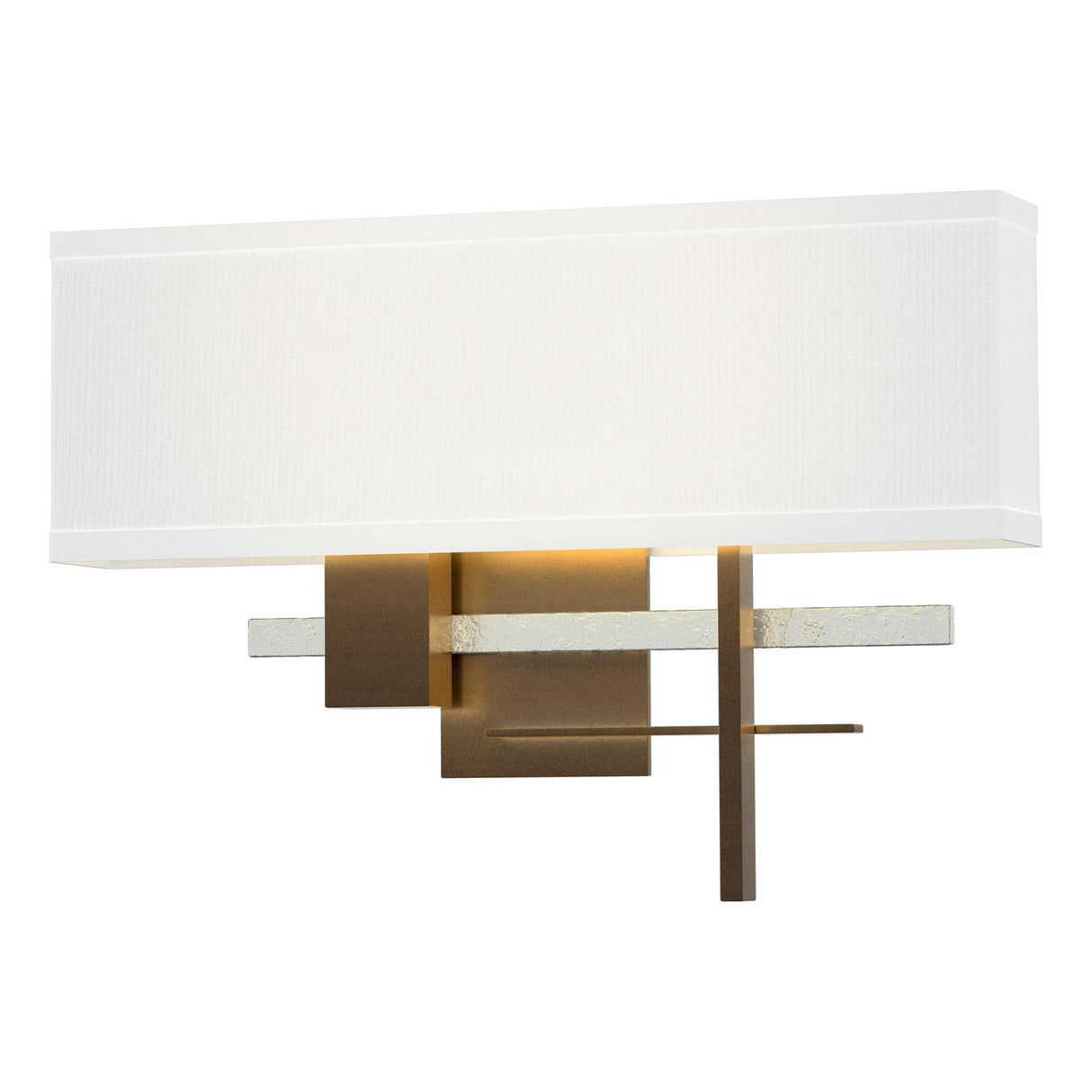 Hubbardton Forge 2014 Bronze Vintage Platinum Natural Anna Shade (SF) Cosmo Sconce