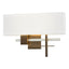 Hubbardton Forge 2014 Bronze Vintage Platinum Natural Anna Shade (SF) Cosmo Sconce