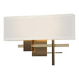 Hubbardton Forge 2014 Bronze Soft Gold Flax Shade (SE) Cosmo Sconce